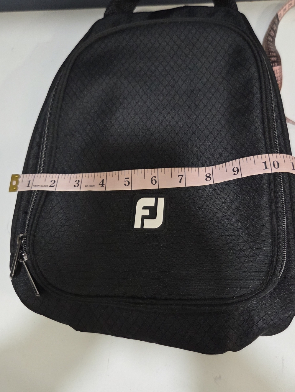 Footjoy Black Travel Golf Shoe Bag Nylon Zip Carry Handle - Picture 9 of 9